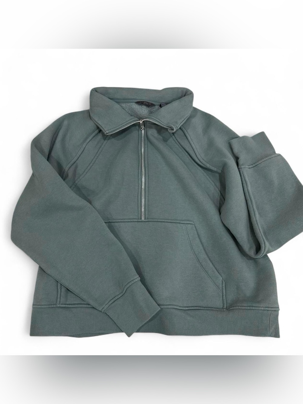 Danskin Half-Zip Pullover Sweater in Sage Green